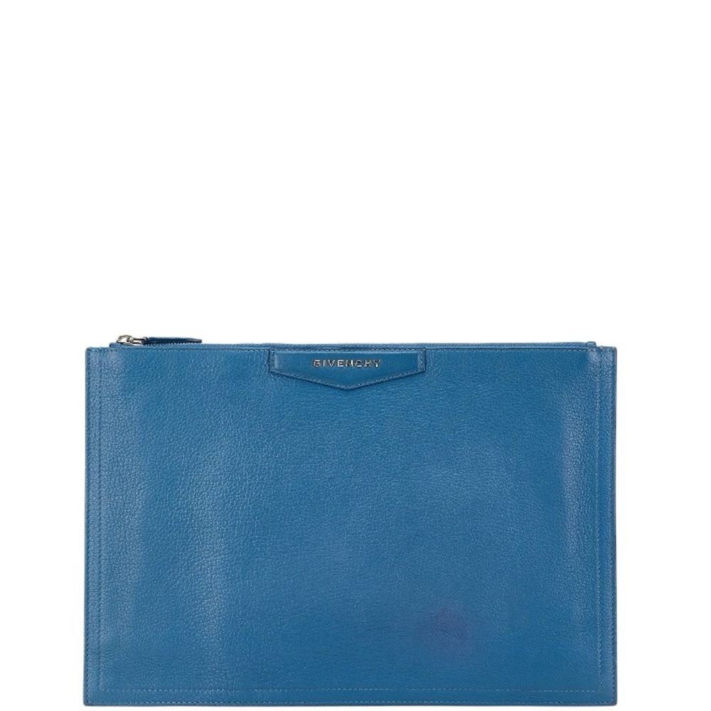 Givenchy Leather Zip Clutch, Like new